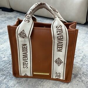 Steve Madden Bwebber Convertible Tote Bag True Cognac Viral TikTok
